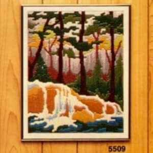 DIGITAL &#39;Wooded Glade&#39; Artcraft Concepts Stitchery Kit #5509 70s 80s Embroidery Crewel Pattern