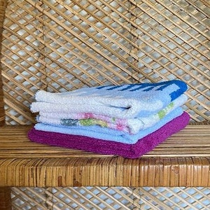 Vintage Washcloths JC Penneys Monticello Cannon or Leshner 60s 70s Wash Cloth Hand Towels
