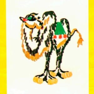 DIGITAL &#39;Charlie Camel&#39; Creative Stitchery Crewel Kit #882D 60s 70s Animal Crewel Pattern