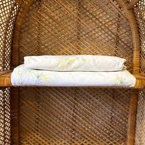Vintage Double Springmaid Daisies Floral Fitted & Flat Sheet Set Bed Linens 60s 70s 80s