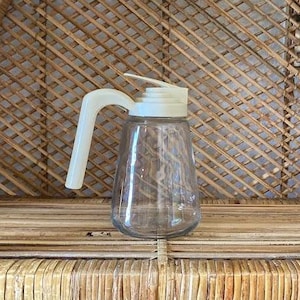 Vintage Cream Syrup Dispenser Gemco Small Clear Glass Cream Dispenser