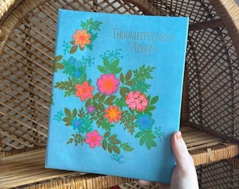 Álbum vintage de los años 70 de Hallmark Thoughtfulness Álbumes de papelería de los años 60 y 70