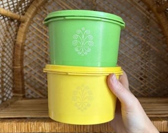 ヴィンテージグリーンタッパーウェアキャニスター - Etsy 日本