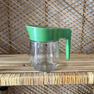 Vintage Green Syrup Dispenser Clear Glass Cream Syrup Dispenser