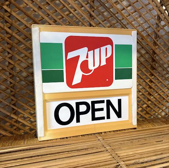 セブンアップウッドサインボードSEVEN UP WOOD SIGN BOARD Vintage 7up Soda Pop Open Closed Sliding Everbrite Store Sign - Etsy