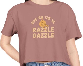 Razzle Dazzle Women's Tee, Funny Cat Graphic T-Shirt, Casual Outings, Birthdays, Gifts for cat lover, Everyday Wear, funny cat shirt for her