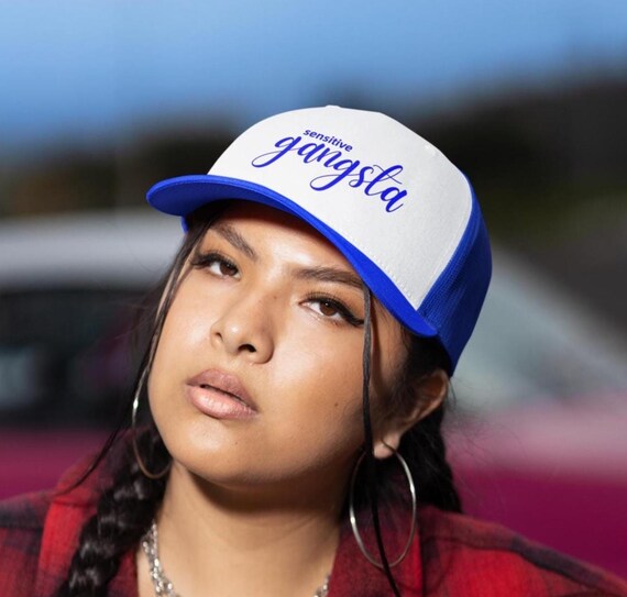 Sensitive Gangsta Trucker Hat, Embroidered Hat, Casual Wear  display picture 3