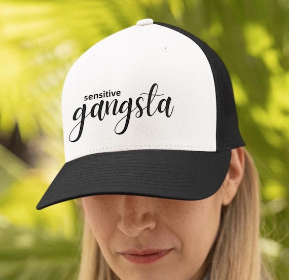 Sensitive Gangsta Trucker Hat, Embroidered Hat, Casual Wear  display picture 2