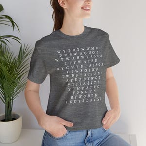 Smallest Man Who Ever Lived Coded Bridge T-shirt, Unisex, Soft Cotton, Unique Graphic Top, song lyrics shirt, gift for her, gifts, music, ts