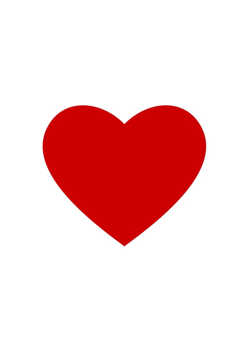 Heart Red Svg Love Digital Instant Download Vector Valentine Clipart
