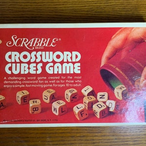 Vintage Board Game - Scrabble Crossword Cubes Game - 1976