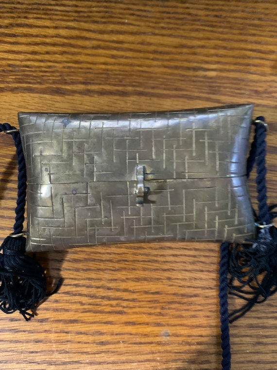 Vintage Hard Shell Pillow Clutch Purse