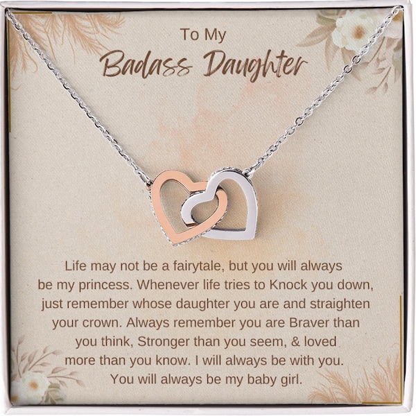 To My Badass Daughter Necklace From Mom, Badass Daughter Gift, Badass Daughter Jewelry, Badass Daughter Necklace, Daughter Gift From Mom,