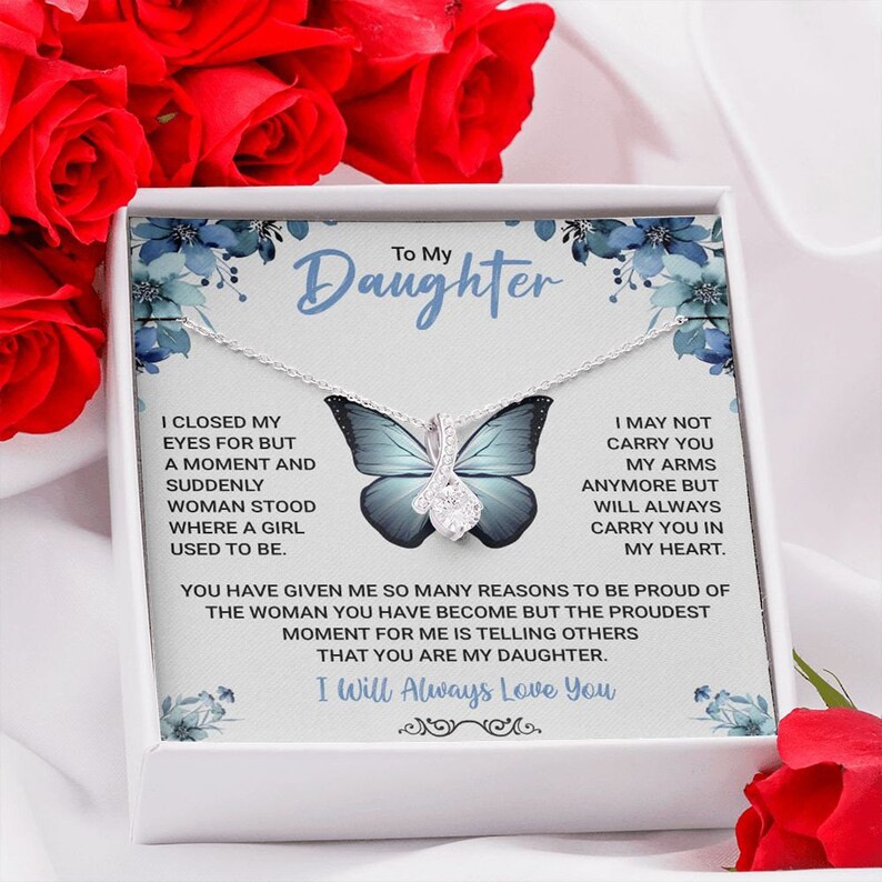 To My Daughter Necklace, Gift for Daughter From Dad, Father Daughter