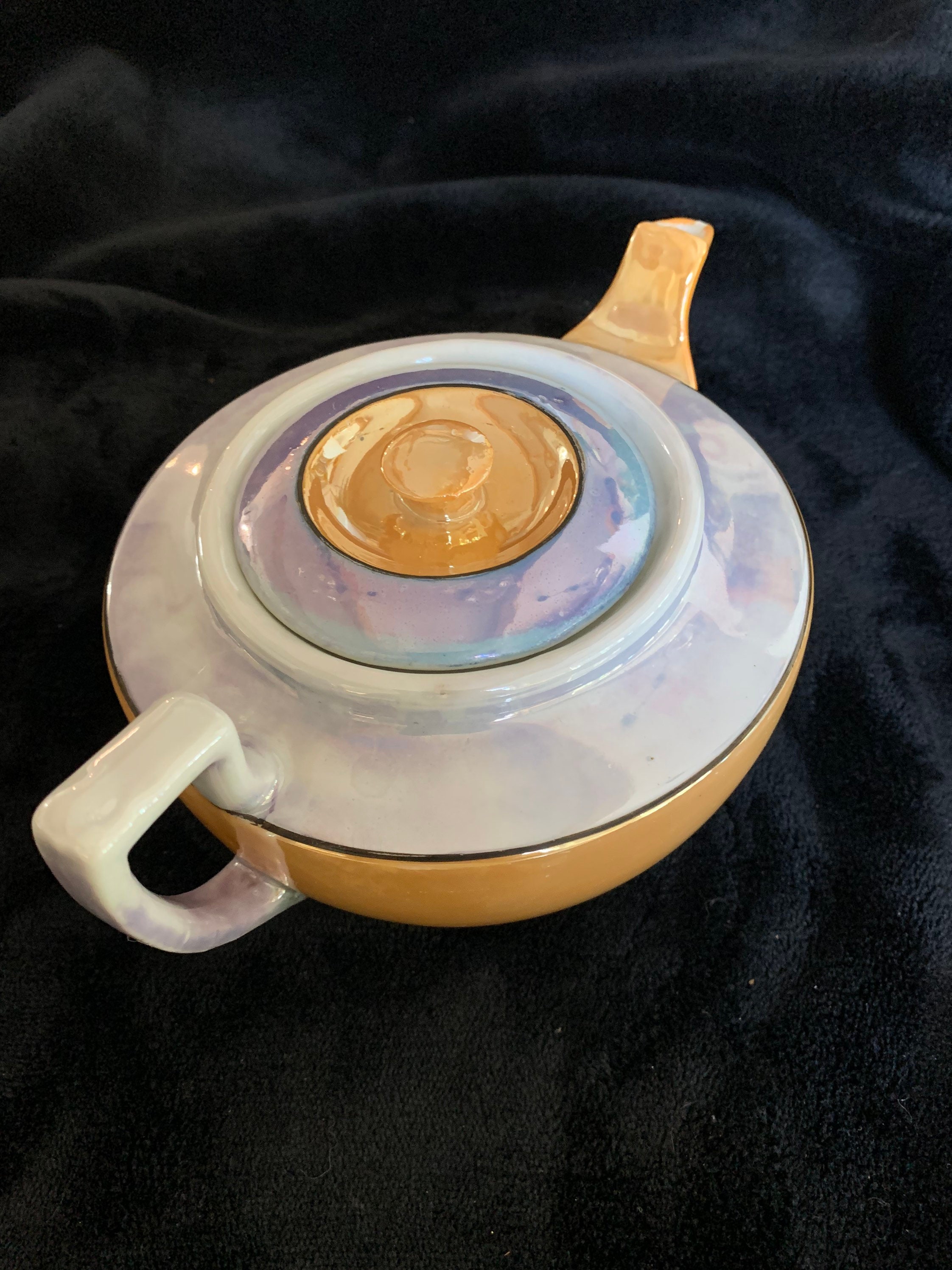 Vintage Lusterware Teapot Japan Etsy