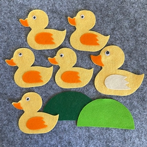 Five Little Ducks - Felt Song | Preschool Circle Time, Kindergarten Teachers, Early Childhood Education, Teaching Resource