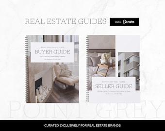 Real Estate Buyer and Seller Guide Template Bundle | Canva Template for Realtors | Realtor Marketing Tools | Home Buyer Guide | Point Grey