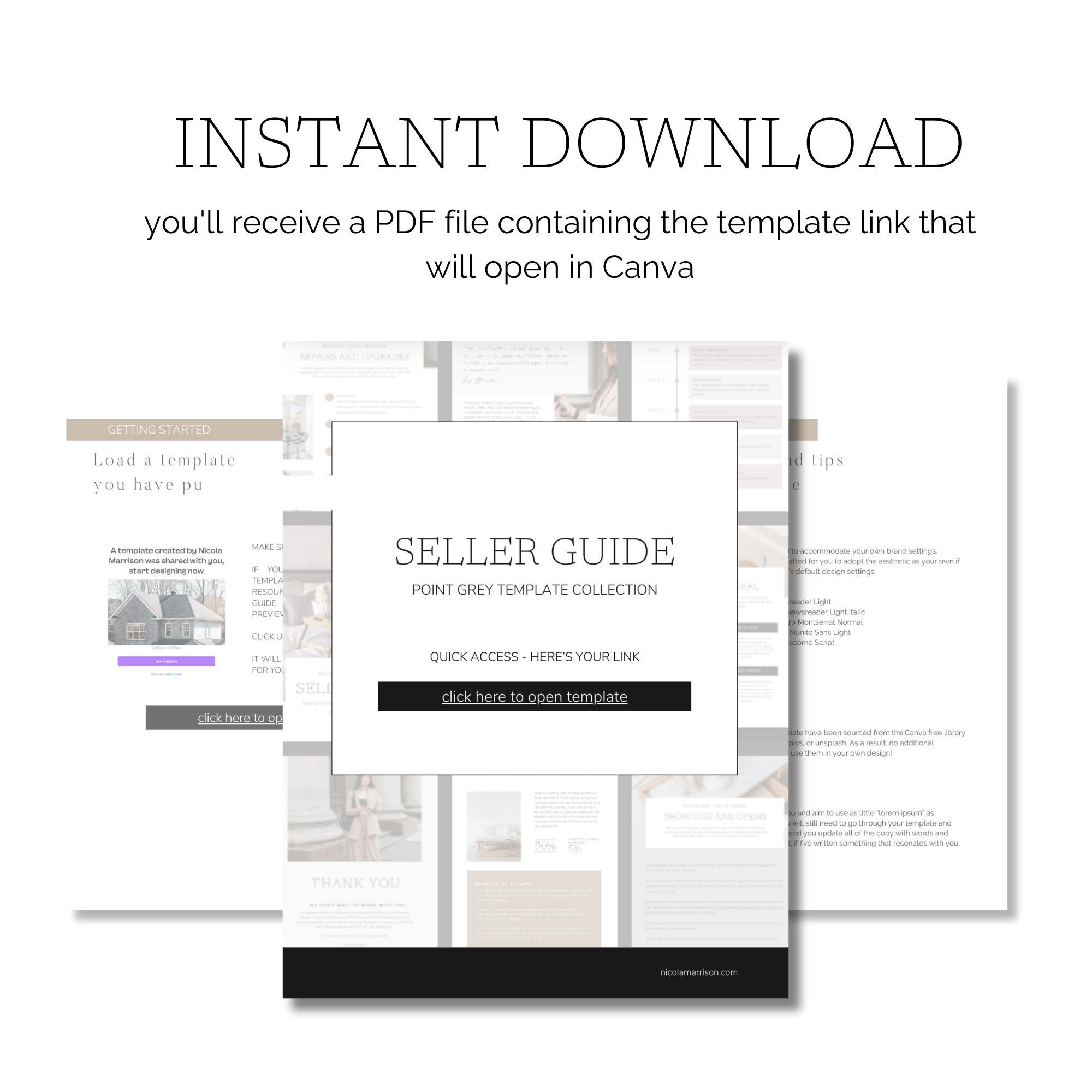 Real Estate Seller Guide Canva Template for Realtors Real Estate ...