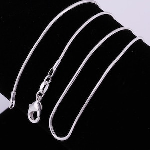 925 Sterling silver 20” 1mm snake Chain