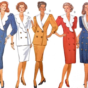 1990s Dress, Top, Skirt Sewing Pattern Butterick 3309 Misses Sizes 14-16-18 UNCUT