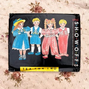 1980s Show Offs Sewing Pattern: Children’s Smocked Dress and Jumpsuit | Sizes 2-8 Factory Folded