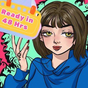 Avatar Custom Portrait, Custom digital portrait from photo, Personalized Cartoon Portrait, Digital illustration