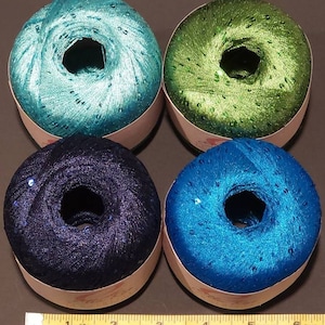 Ella Rae Sequinicity #01 Midnight # 03 Aquarium # 18 Emerald #24 Wakame Sequin fine yarn thread add sparkle to any project  shine, shimmer