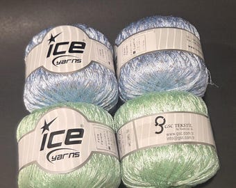 Hilos ICE Petite Paillette para añadir brillo a cualquier proyecto de tejido. 1-superfine-sock-fingering-baby