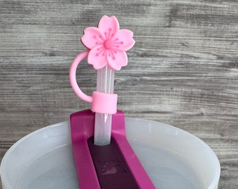Stanley Straw Topper: Silicone Cup Accessory with Floral Design