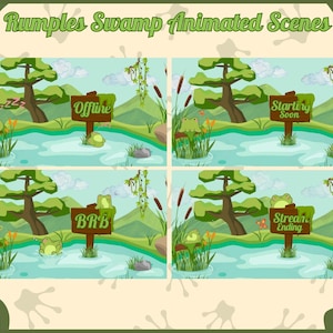 Rumples Animated Scenes | Frog Scenes | Twitch Scenes | Offline | Be Right Back | BRB | Stream Starting | Stream Ending | Frog Scenes |