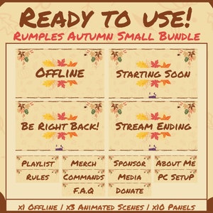 The Small Autumn Bundle | October | Halloween | Spirit | Cute | Simple | Overlay | Scenes | Animated |