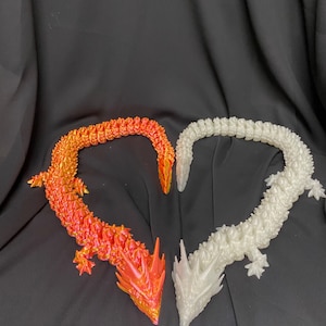 Dragon-Crystal Dragon-3d stampato Drago-Articolato Dragon-3D Stampato Sensoriale Stress Fidget-Articolato Cristallo Dragon-Fidget-drago fidget