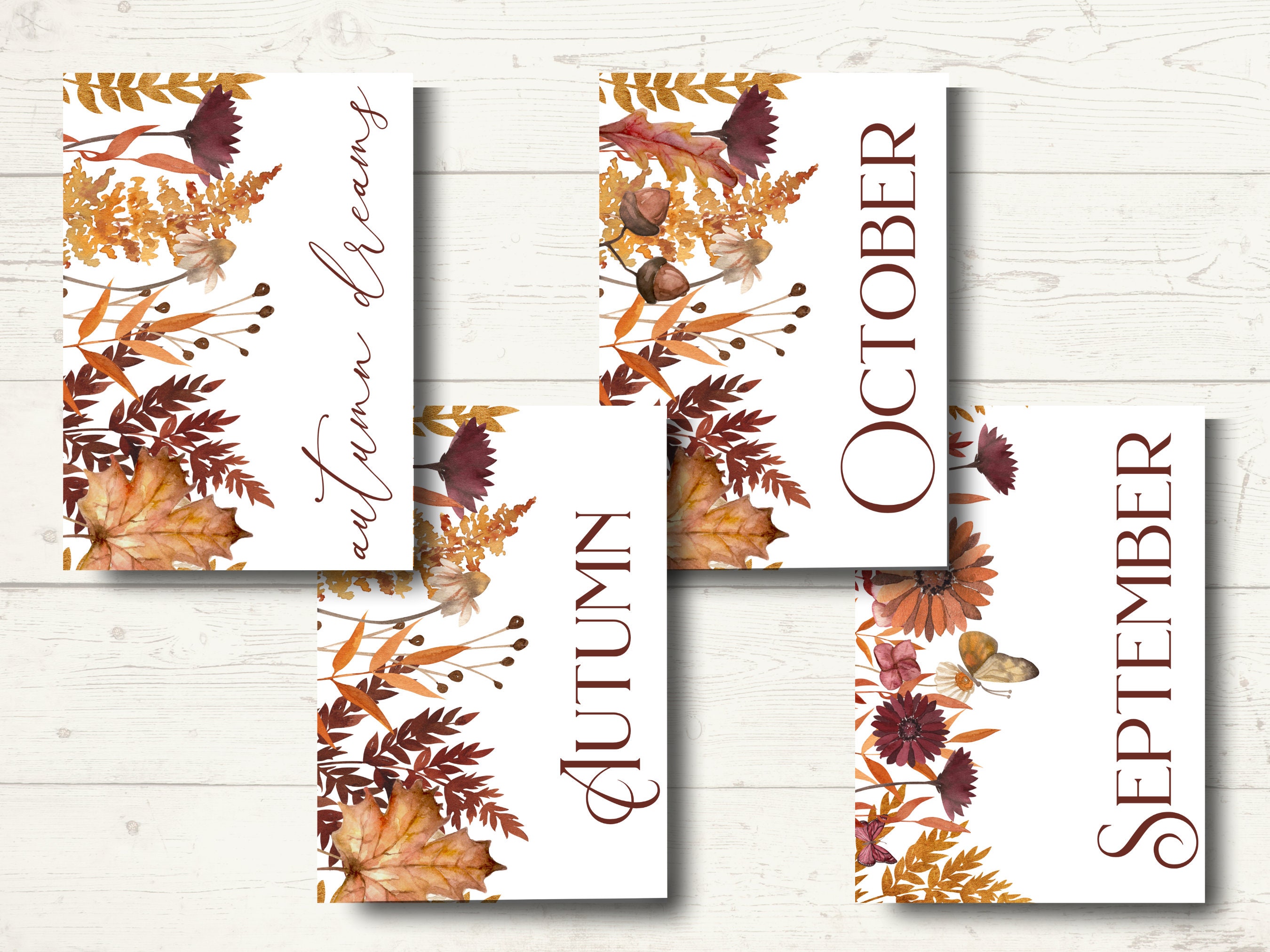 Autumn Dashboard Bundle | Printable Planner Covers | B6 Stalogy | Fall ...