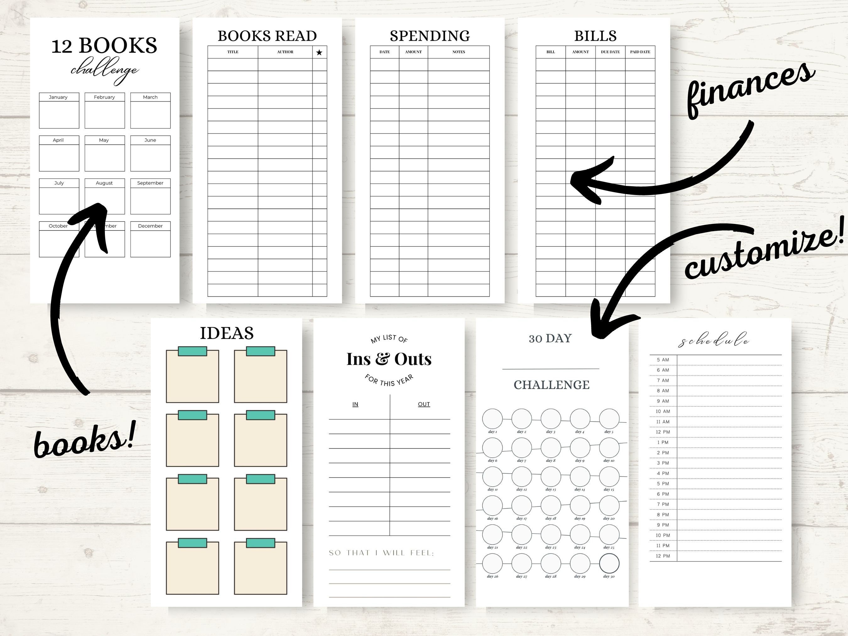 Hobo Weeks Ultimate Printable Collection Weeks Printable Bundle Year in ...