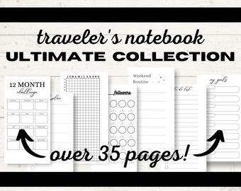 Travelers Notebook Ultimate Collection | TN Standard Printable Bundle | Year in Pixels | Planning Printables | Collection Printables