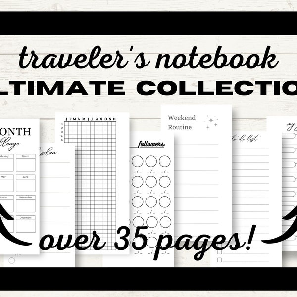 Travelers Notebook Ultimate Collection | TN Standard Printable Bundle | Year in Pixels | Planning Printables | Collection Printables