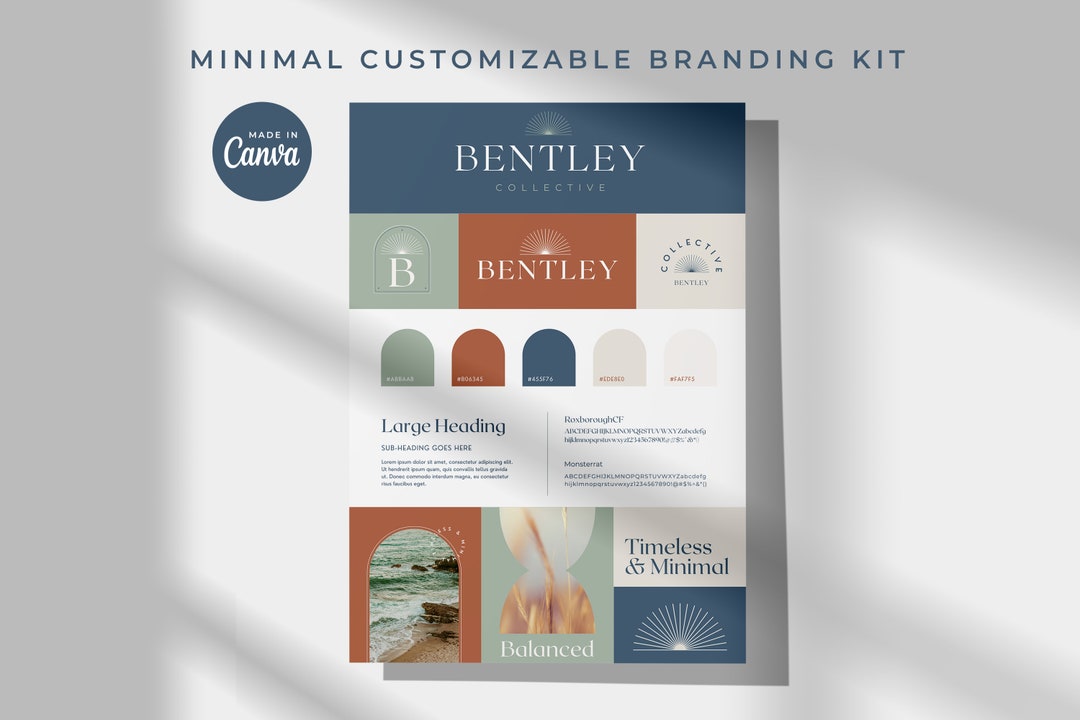 Canva Brand Guide | Mini Brand Board | Minimal Branding Kit | Premade ...