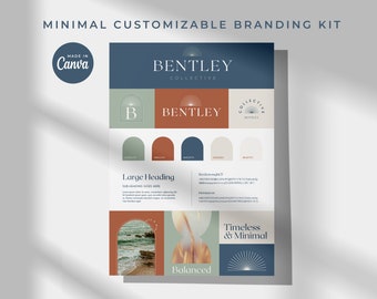 Canva Brand Guide | Mini Brand Board | Minimal Branding Kit | Premade Canva Branding Kit
