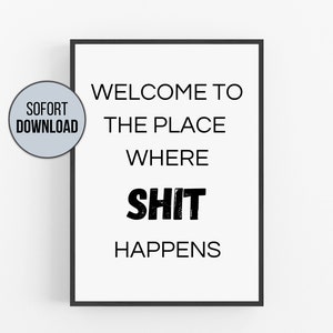 Bathroom decor poster | guest bath sign | funny toilet print