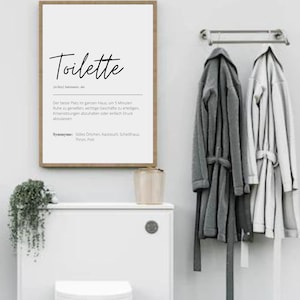 Lustiges Otter Poster Fürs Badezimmer - Mit Rahmen 30x20cm