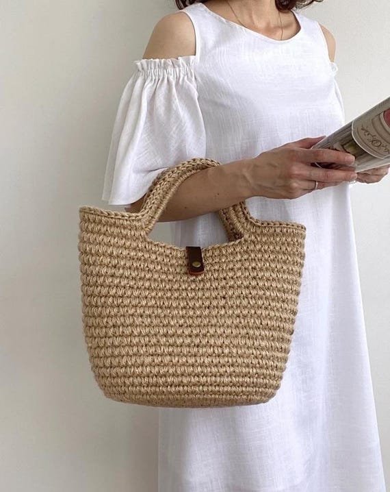 Jute Korb Tasche Handgemachte Eco Korbtasche Boho Shopper