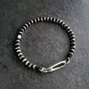 Micro Macrame Boho Bracelet - Sterling Silver Beaded Bracelet - Modern Macrame Bracelet - Handmade Contemporary Jewelry By Minerals Paris