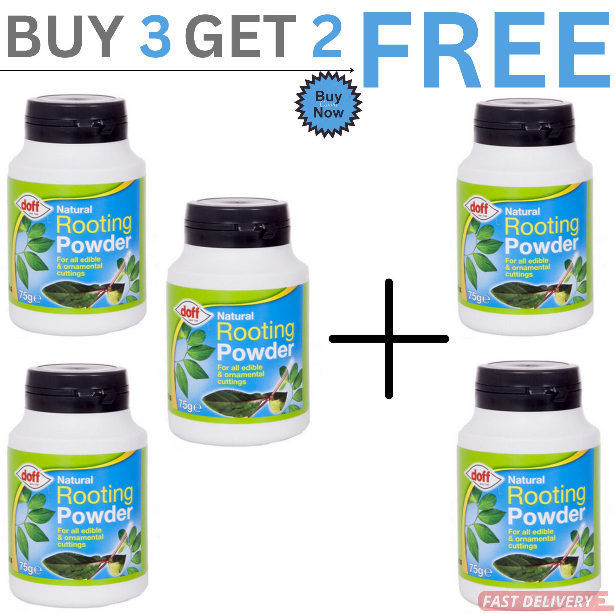 Doff Natural Hormone Rooting Powder Pack for Edible Indoor and Garden