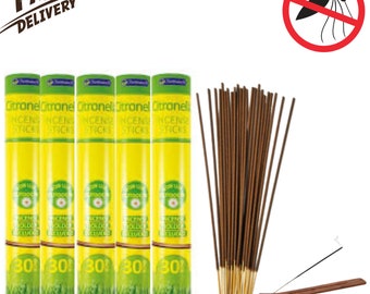 Citronella Incense Sticks Outdoor Fragranced Anti Mosquito Fly Insect Repeller 