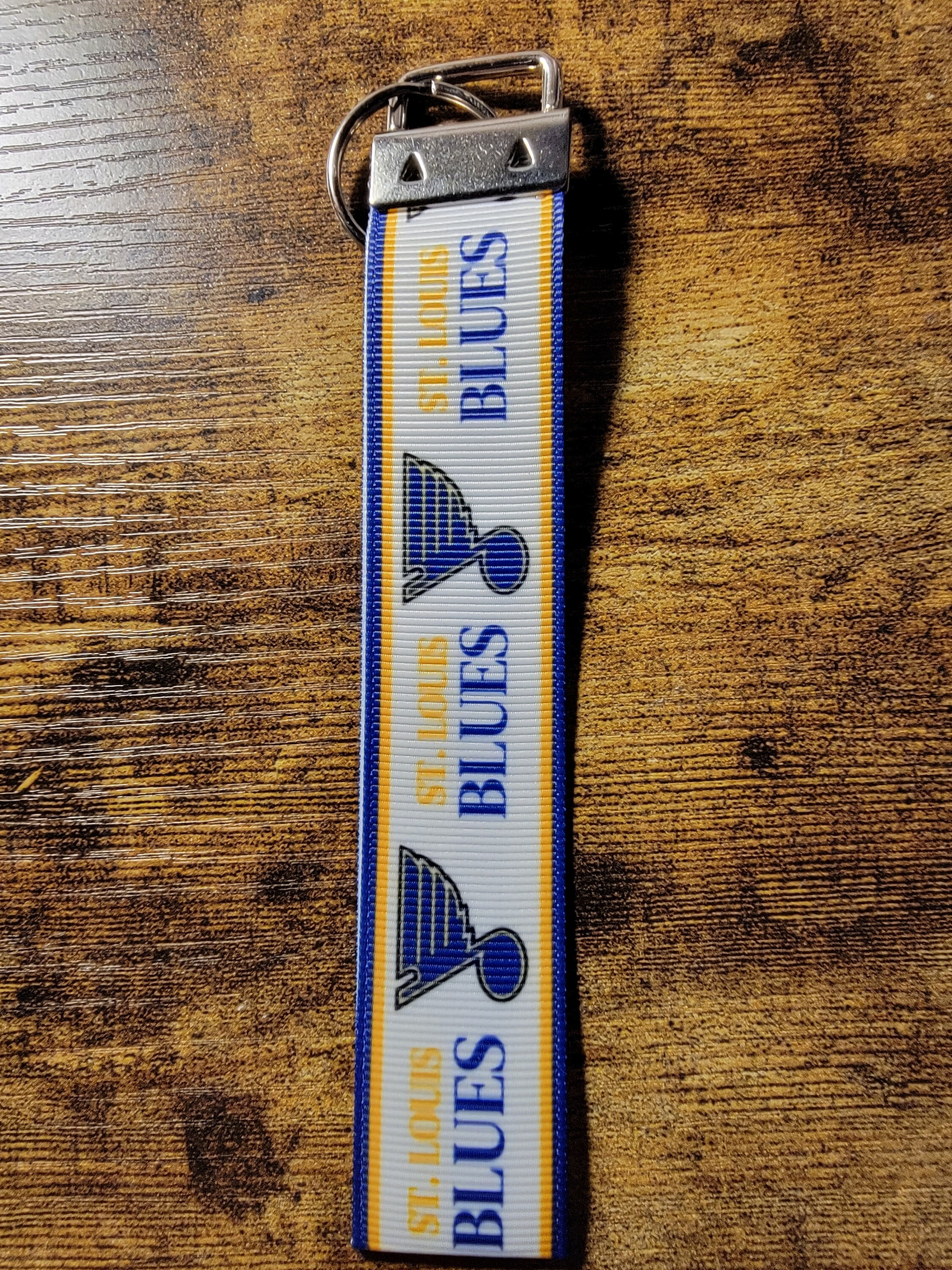 Wrisletsandcrafts St Louis Blues Keychain Wristlets