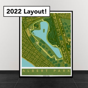 Albert Park Circuit [NIEUW 2022 Layout!] | GP van Australië | Spoorkaart voor Poster Wall Art | Formule 1 Poster | Digitale download