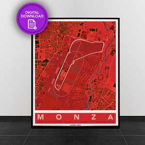 Monza Circuit | Track Map for Poster Wall Art | Formula 1 Poster | Digital Download