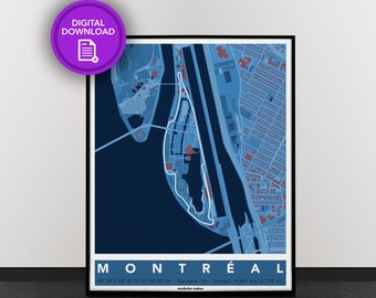 Circuit Gilles Villeneuve, Montreal | Track Map for Poster Wall Art | Formula 1 Poster | Digital Download