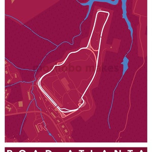 Road Atlanta | Track Map for Poster Wall Art | IMSA Poster | Digital ...