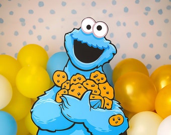 Cookie Monster Custom characters / Sesame street party props/ cutouts/standees/custom party decorations/custom orders / Sesame street